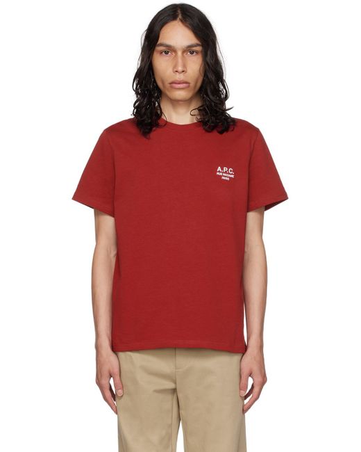A.P.C. . Red Raymond T-shirt for men