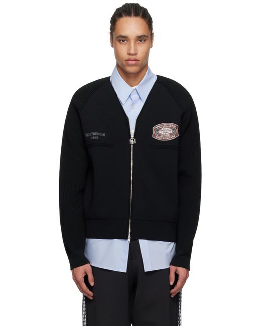 Pull Noir À Col En V Et À Glissière Wooyoungmi pour homme en coloris Black
