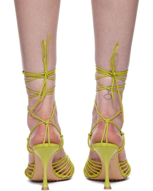 Bottega Veneta Multicolor Green Lagoon Dot Heeled Sandals