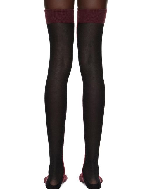 JULIE KEGELS Black Ssense Exclusive Burgundy & Ami Long Socks