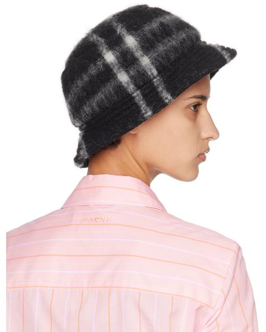 Marni Pink Plaid Bucket Hat