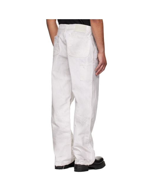 ALEXANDER DIGENOVA White Off- Underground Vintage Trousers for men