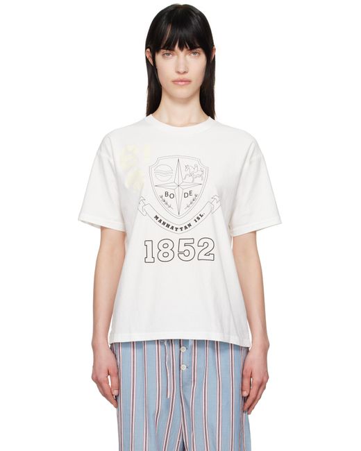 Bode ホワイト Crest リバーシブル Tシャツ White