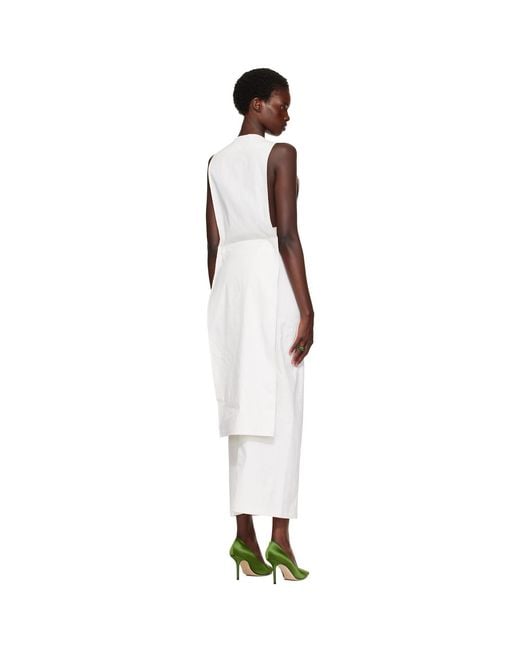 Issey Miyake White Off- Allow Maxi Dress