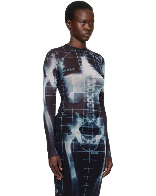 Jean Paul Gaultier ブラック＆ブルー The Squeletor トップス Black
