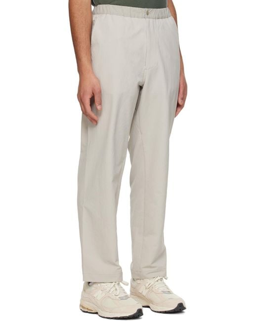 Nanamica White Wide Easy Trousers for men