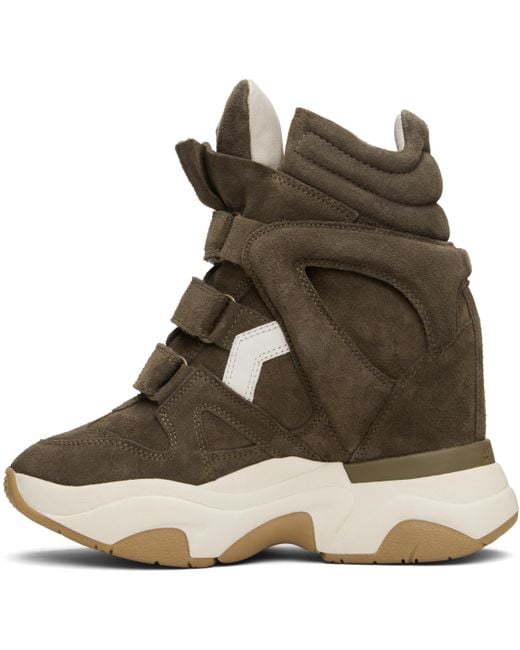 Isabel Marant Brown Khaki Balskee Sneakers
