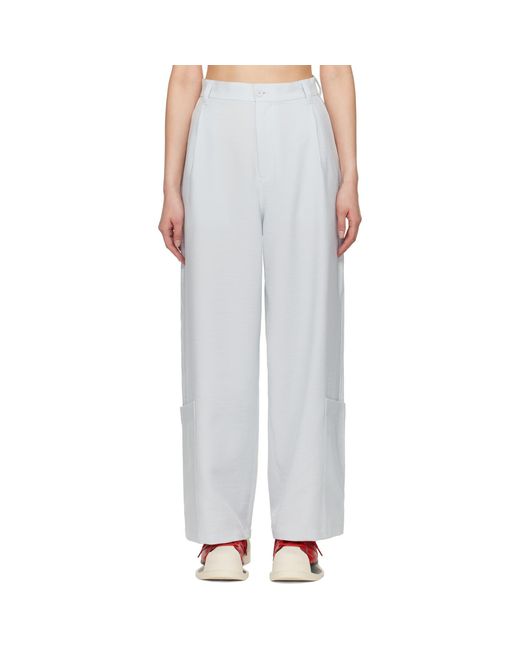 Pantalon Ample Gris Y-3 en coloris Black