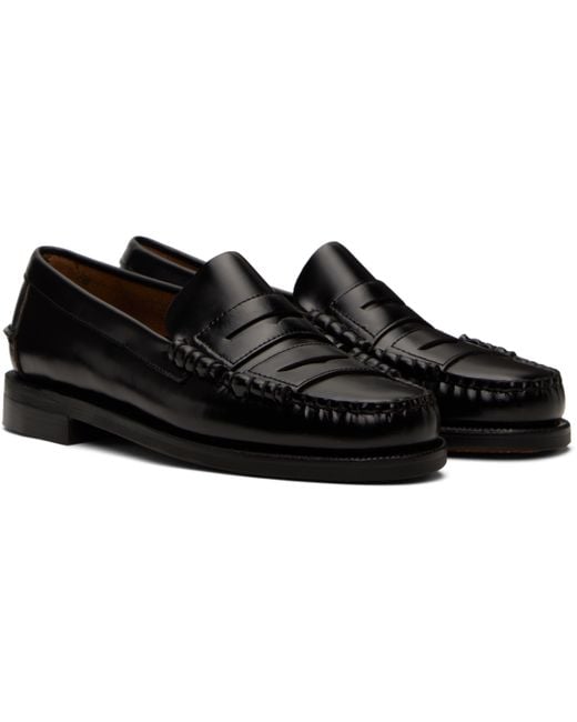 Random Identities Black Sebago Edition Double Penny Dan Loafers for men