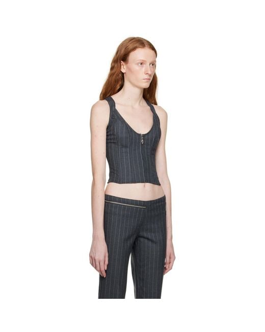 Miaou Black Gray Hannah Jewett Edition Valda Tank Top