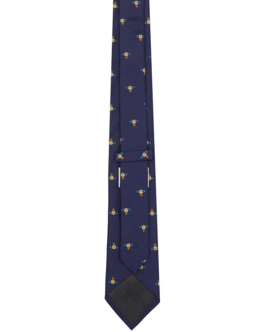 Cravate bleu marine à orbes Vivienne Westwood en coloris Black