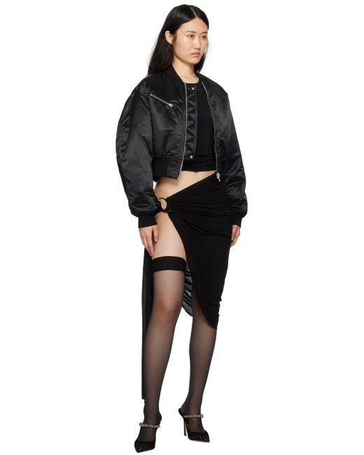 Mugler Black Cutout Miniskirt