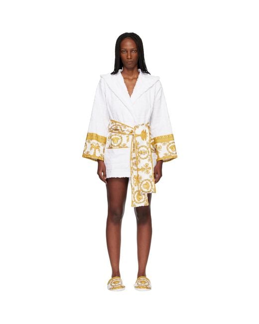 Versace Black 'I Heart Baroque' Short Bathrobe