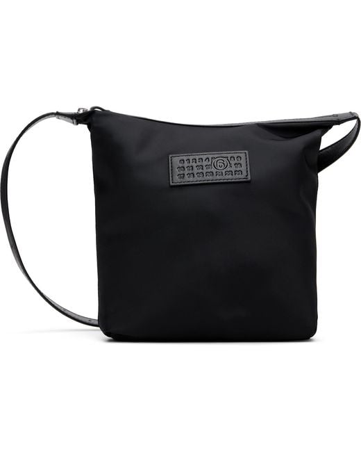 MM6 by Maison Margiela Black Logo Patch Pouch for men
