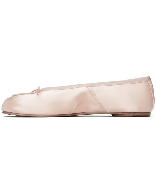Maison Margiela Black Tabi Satin Ballerina Flats