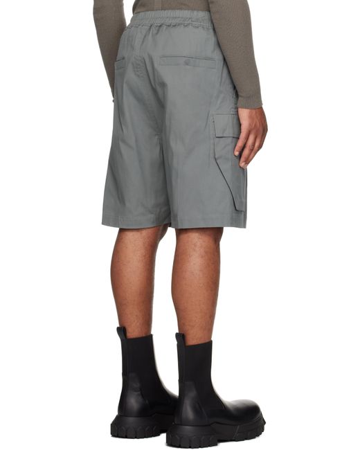 Rick Owens Black Concordians Cargobela Cargo Shorts for men