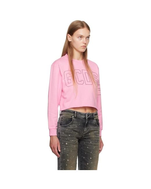 Gcds Pink Bling Sweatshirt