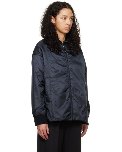 Max Mara Blue Navy Danish Bomber Jacket
