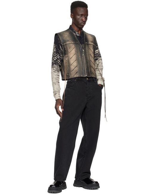 Eytys Ssense Exclusive Black Harper Leather Vest for men