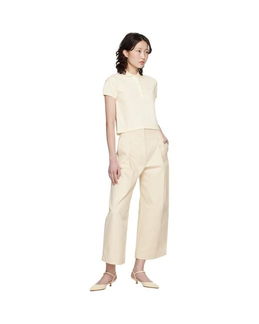 Maison Kitsuné Natural Off- Baby Fox Cropped Polo
