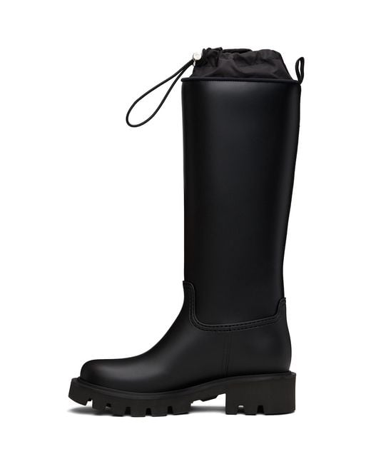 Moncler Black Kickstream High Rain Boots