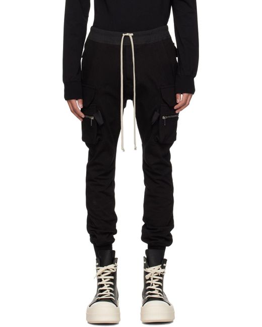 Rick Owens Black Mastodon Cargo Pants for Men | Lyst