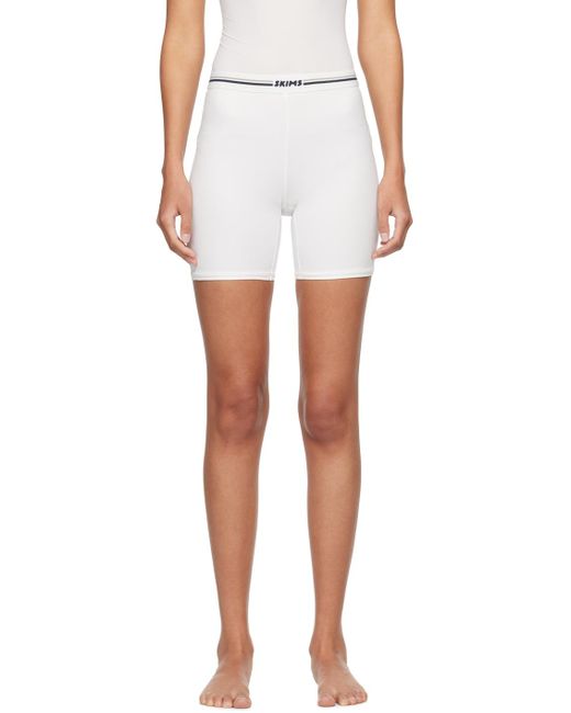Boxer De Style Cuissard Blanc À Logos Skims en coloris White