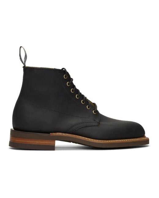 R.M.Williams Black Oily Fern Rickaby Boots for men