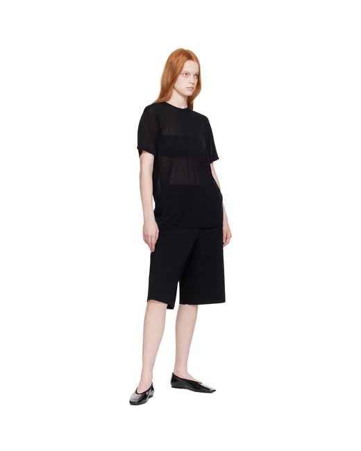 Totême Black Minimalist Ballerinas