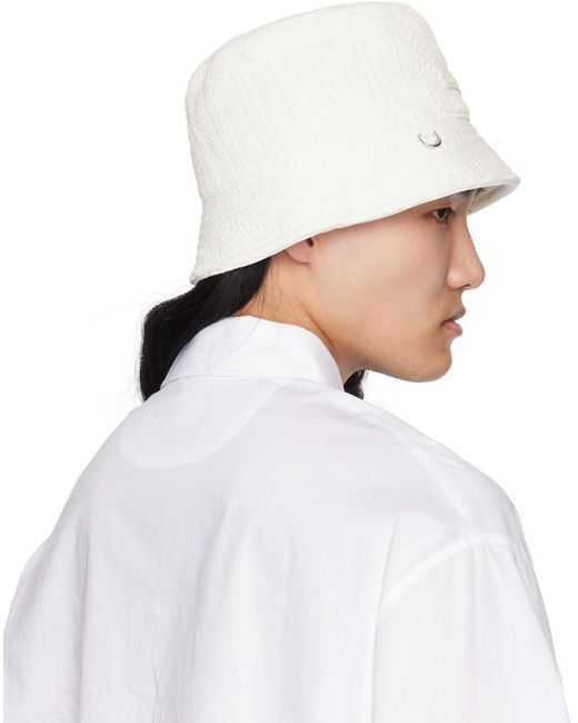 Jacquemus White Les Sculptures 'le Bob Belo' Bucket Hat for Men | Lyst