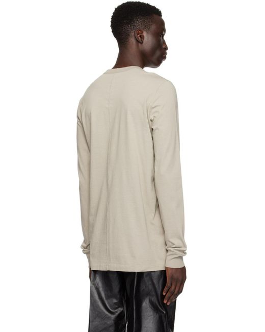 Rick Owens Black Off-white Level Long Sleeve T-shirt for men
