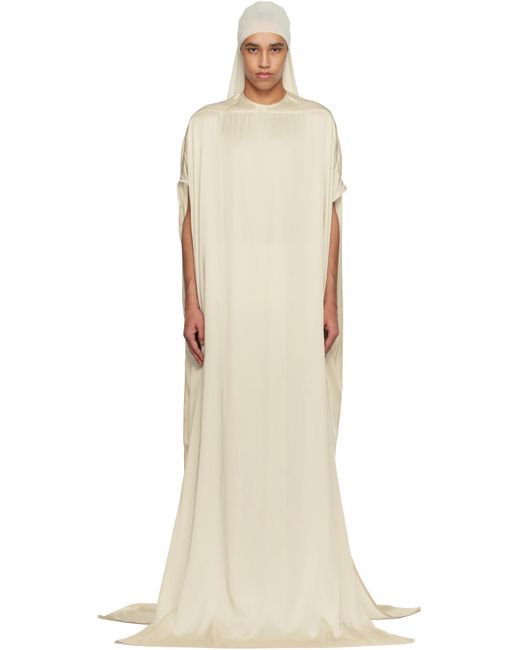 Rick Owens Natural Off- Hollywood Tommy Gown Maxi Dress for men