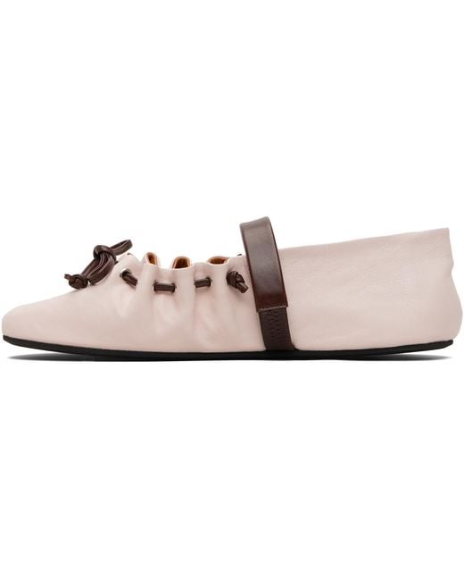 Marni Black Leather Mary Jane Soft Ballerina Flats