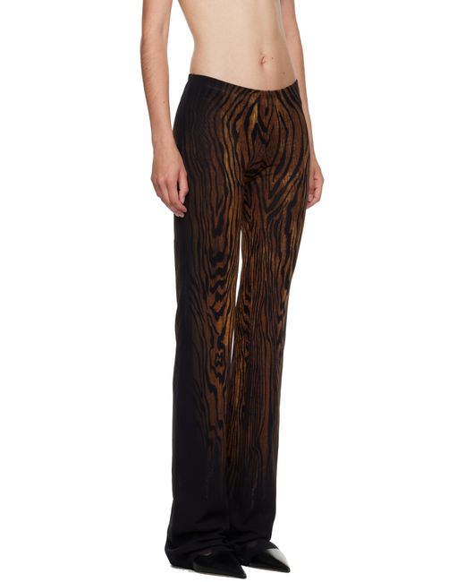 Pantalon De Détente Noir Et Brun À Imprimé Wood Jean Paul Gaultier en coloris Black