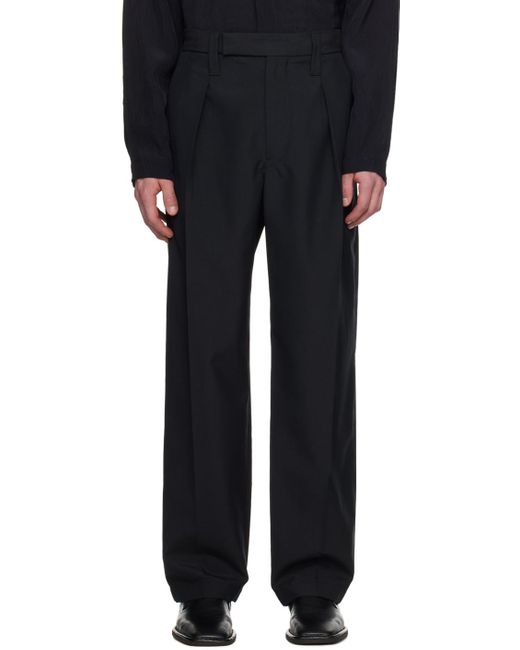 Pantalon noir à plis Lemaire pour homme en coloris Black