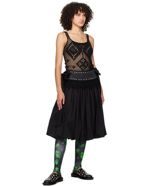 Chopova Lowena Black Gentry Bubble Midi Dress
