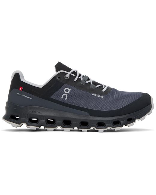 On Shoes Gray & Black Cloudvista Waterproof Sneakers for men