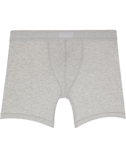 Skims Gray Three-Pack Cotton 5 Boxer Briefs for men