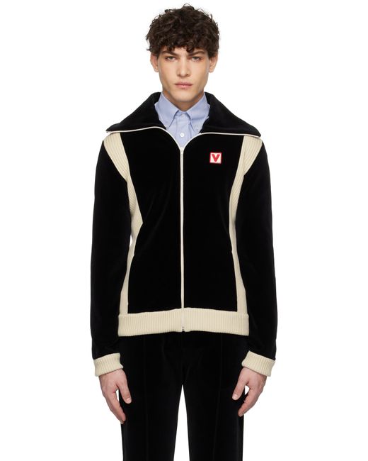 メンズ Valentino ブラック Chez タートルネック ジャケット Black