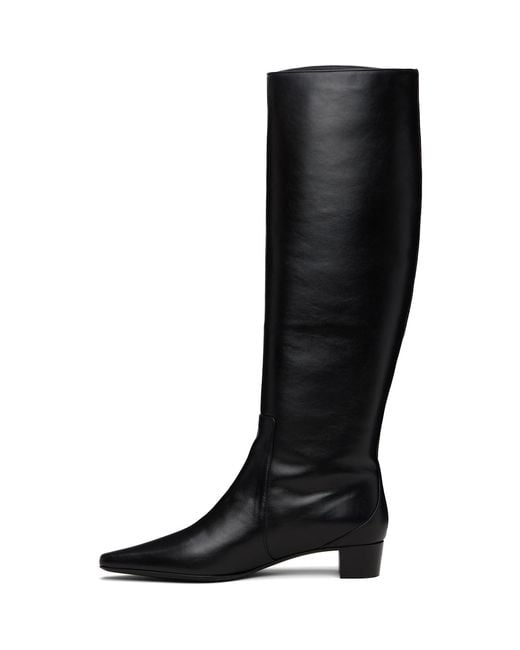 By Far Black Pascal Nappa Leather Tall Boots