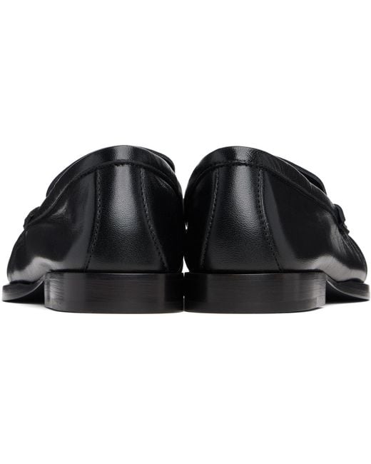 Dries Van Noten Black Leather Loafers