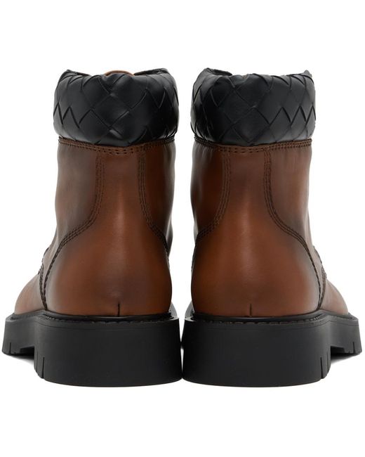 Bottega Veneta Black Haddock Lace-up Boots for men