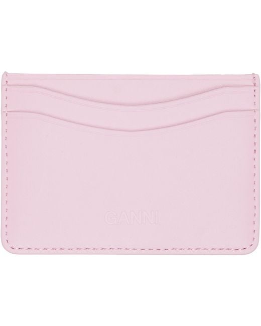 Ganni Pink Bou Card Holder