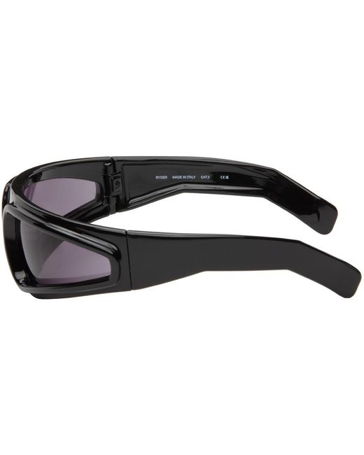 Rick Owens Black Ryder Sunglasses for men