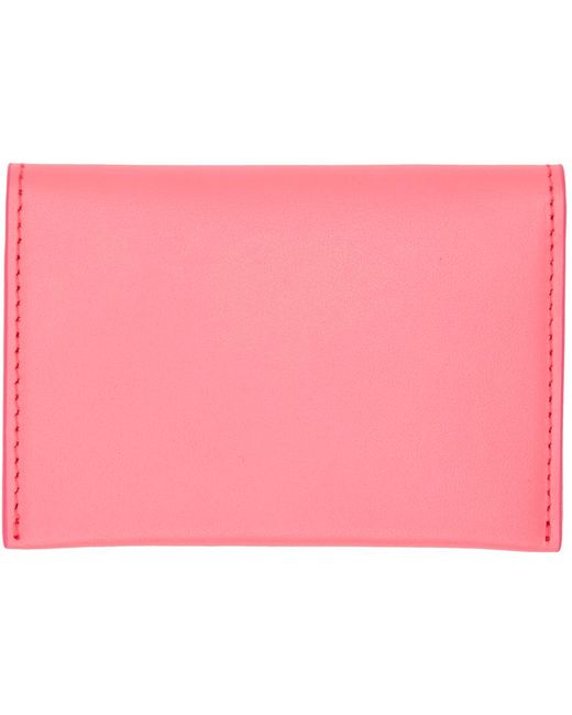 Acne Pink Bifold Card Holder for men