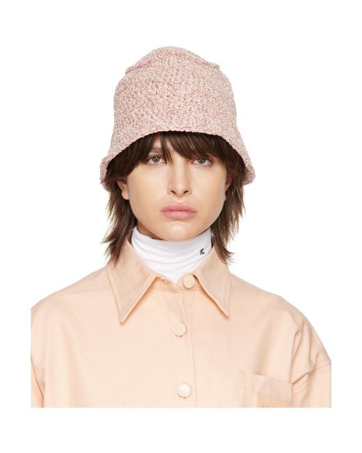 By Far Natural Pink Robbie Bucket Hat