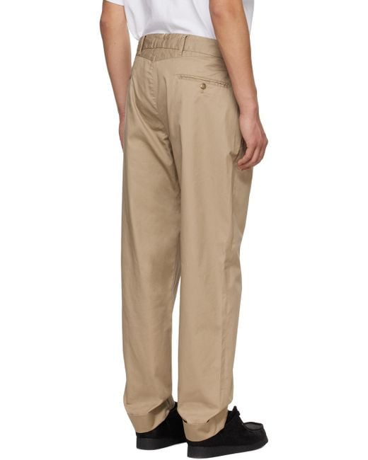Engineered Garments Natural Enginee Garments Tan Andover Trousers for men