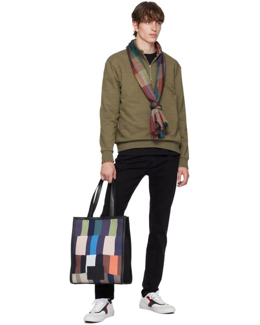 Paul Smith Black Logo Patch Tote for men