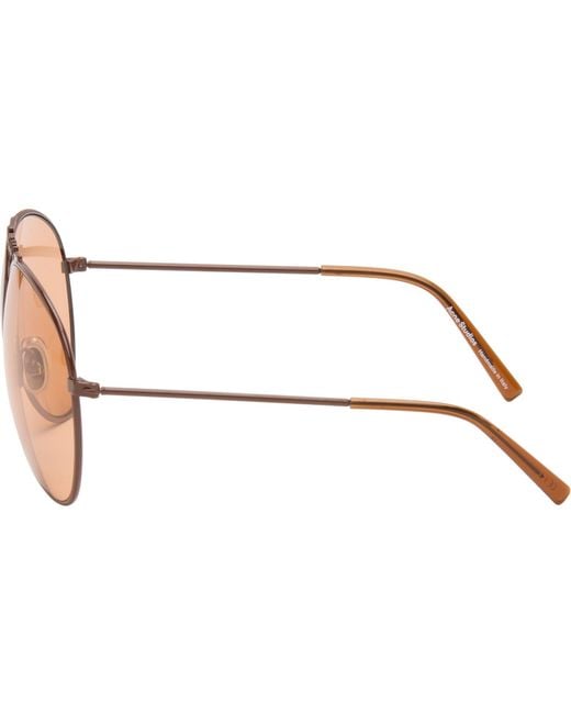 Acne Brown Metal Aviator Sunglasses