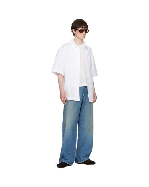AMI White Cotton 'ami De Coeur' Wide Shirt for men